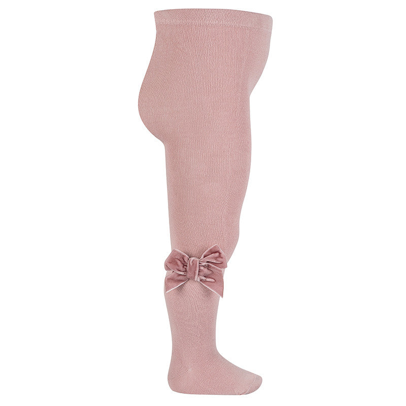 Collant Fiocco velluto rosa