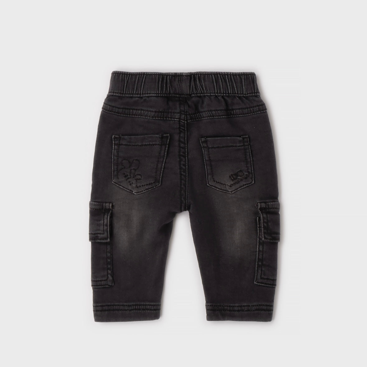 Pantalone cargo effetto denim