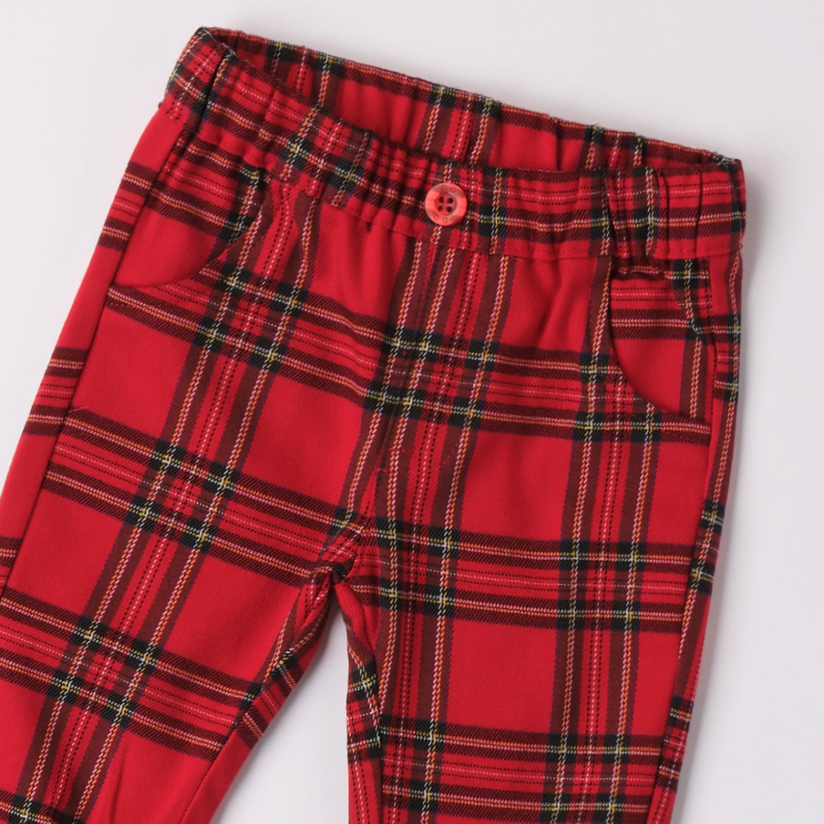 Pantaloni neonato tartan