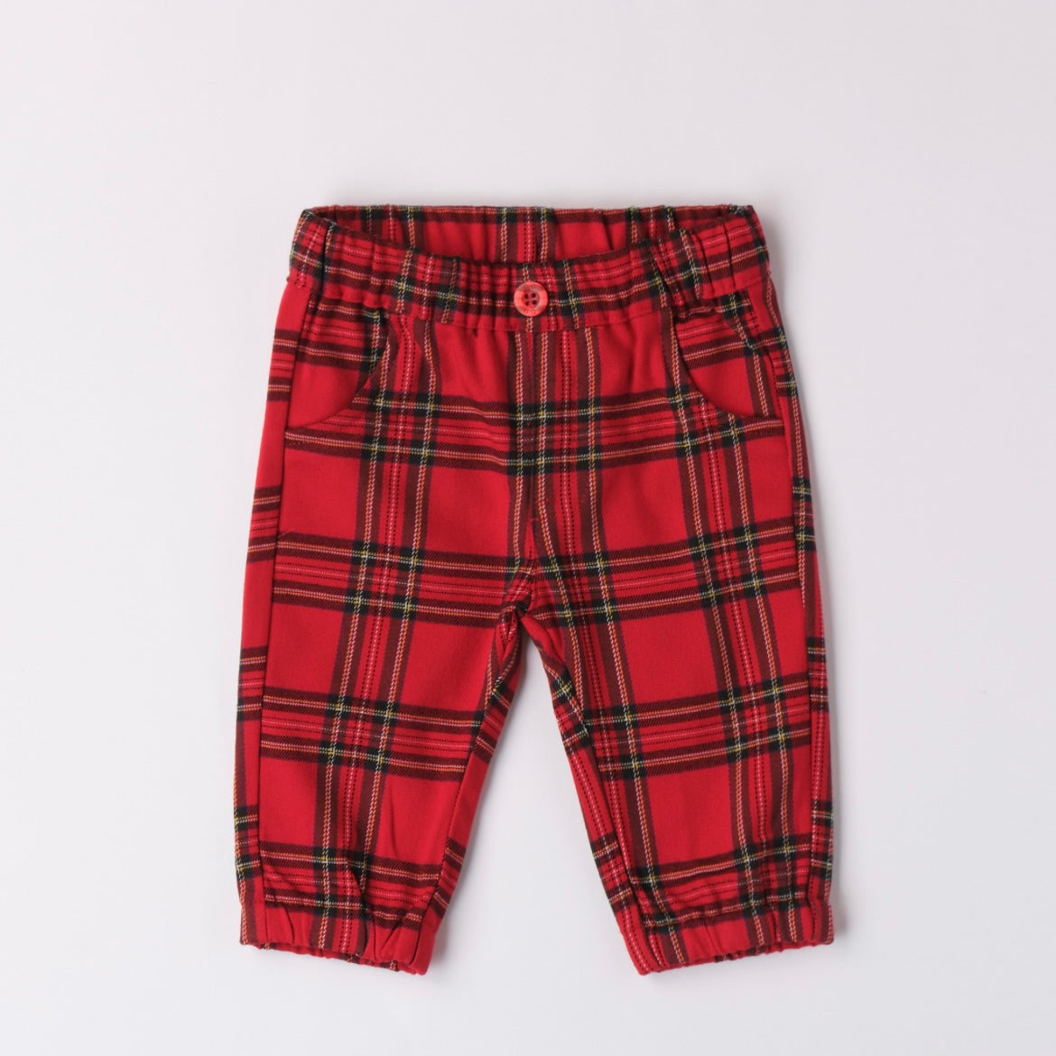 Pantaloni neonato tartan