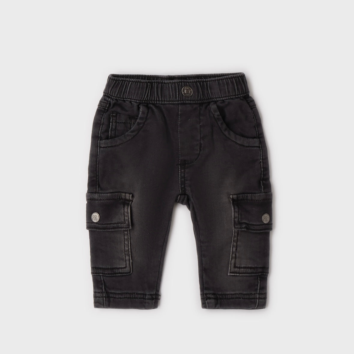 Pantalone cargo effetto denim