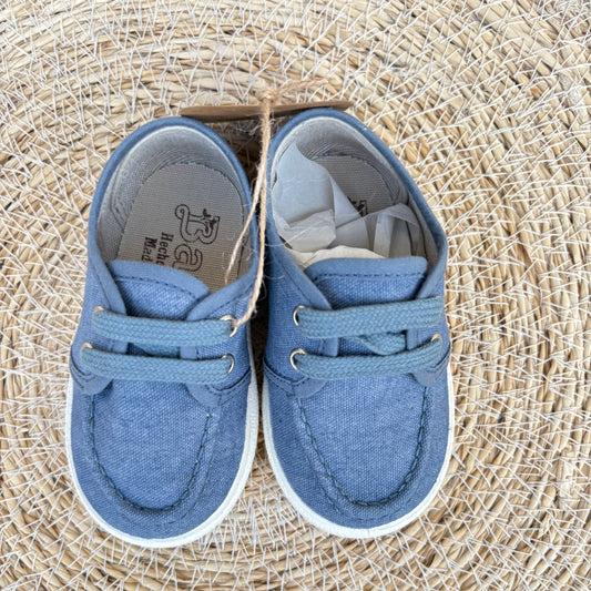 Mocassino Navy in Tela