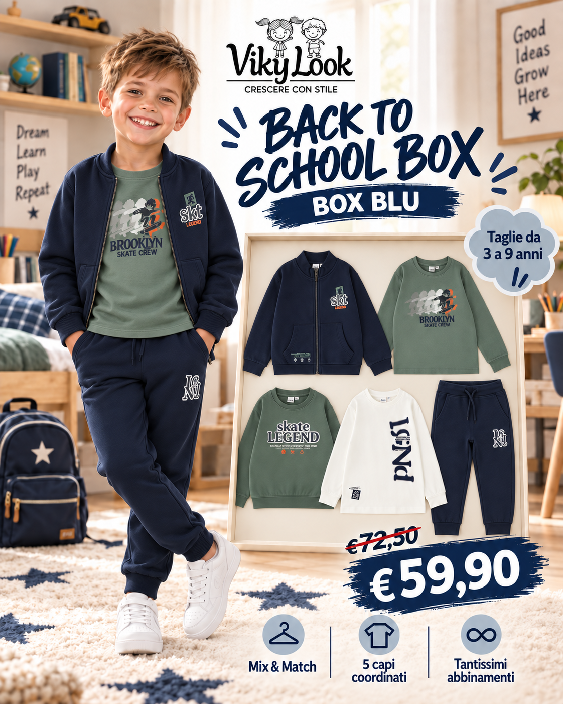 Box blu 5 capi