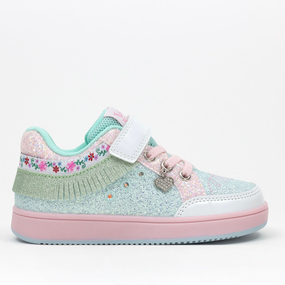 Frangetta Mix celeste/bianco