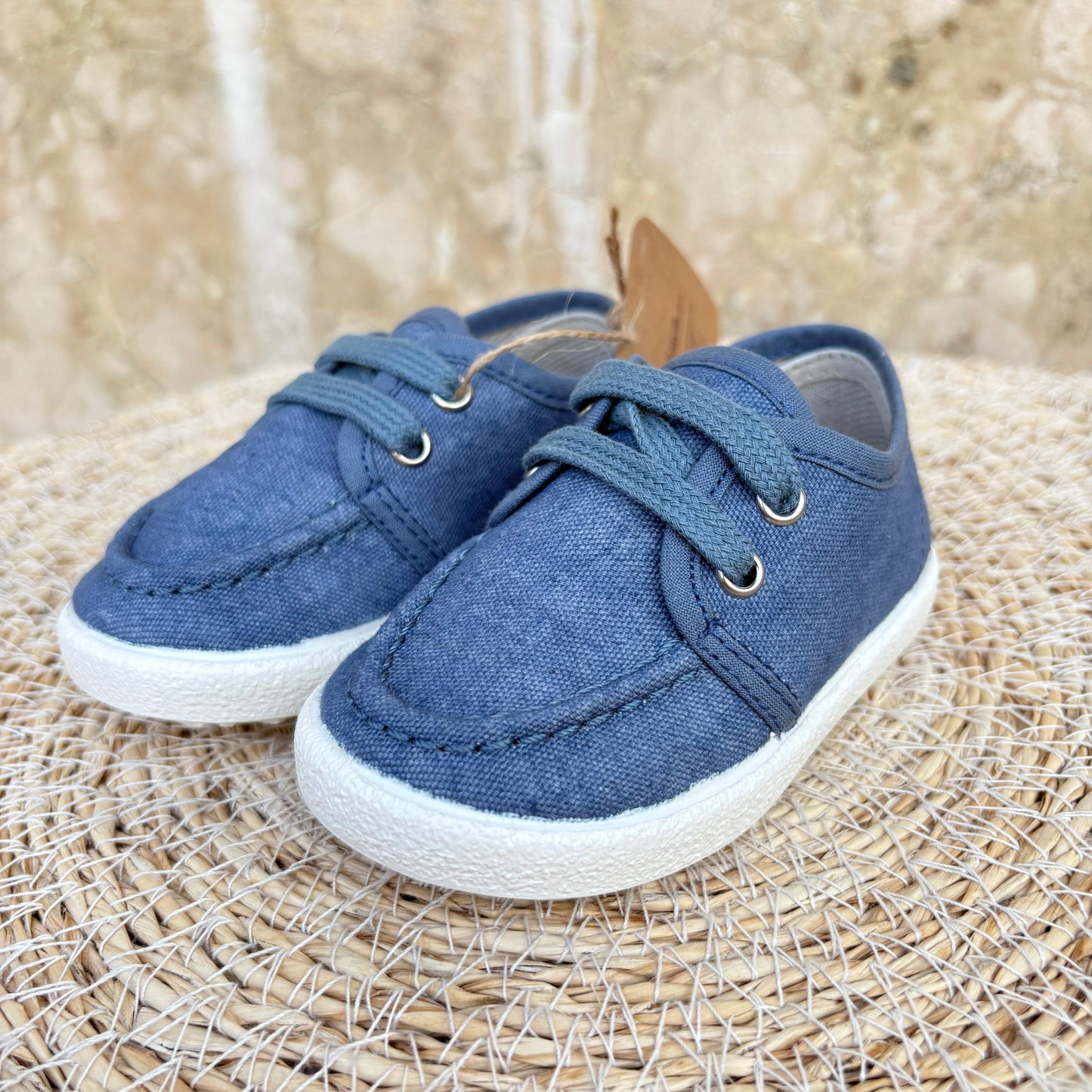 Mocassino Navy in Tela