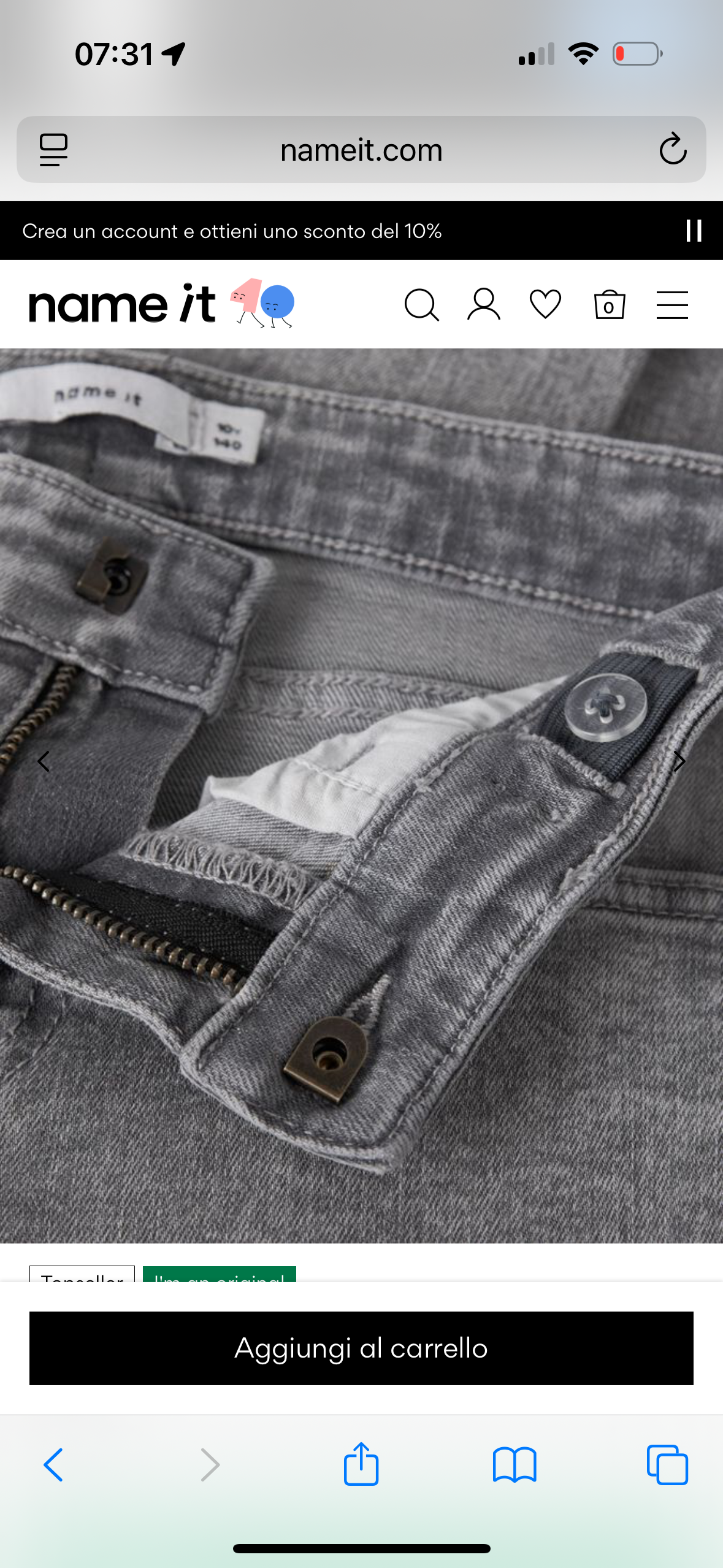 Jeans a zampetta