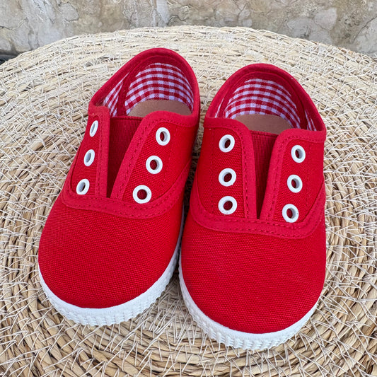 Scarpe in tela Rosso