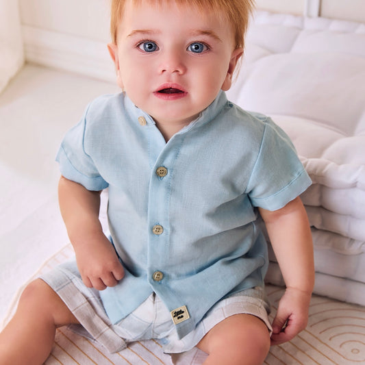 Camicia coreana lino cotone