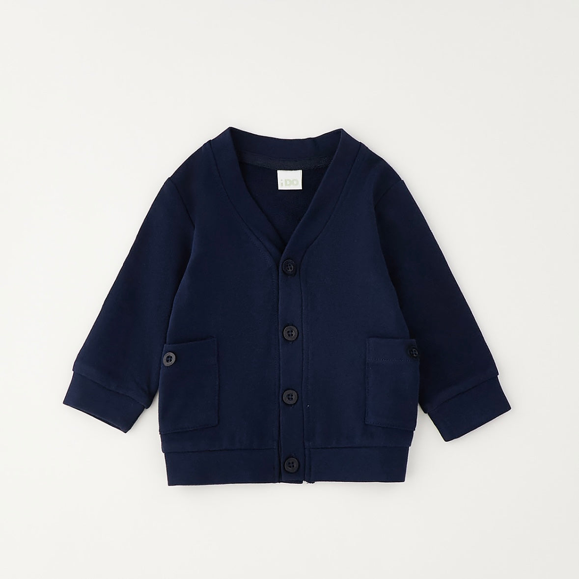 Cardigan in felpa di cotone blu