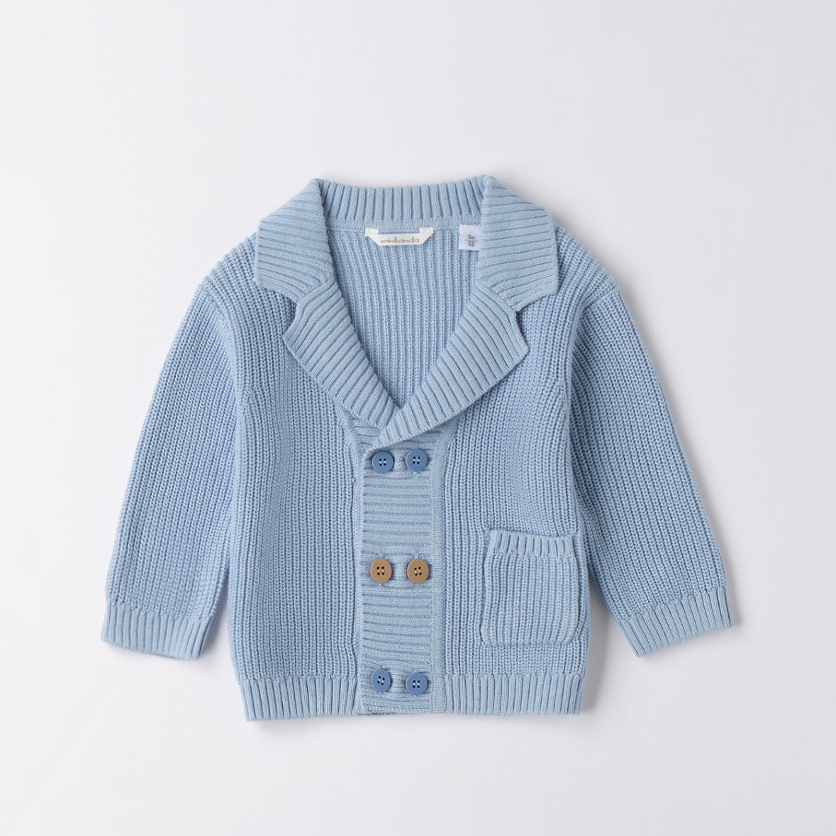 Cardigan cotone azzurro 12 mesi