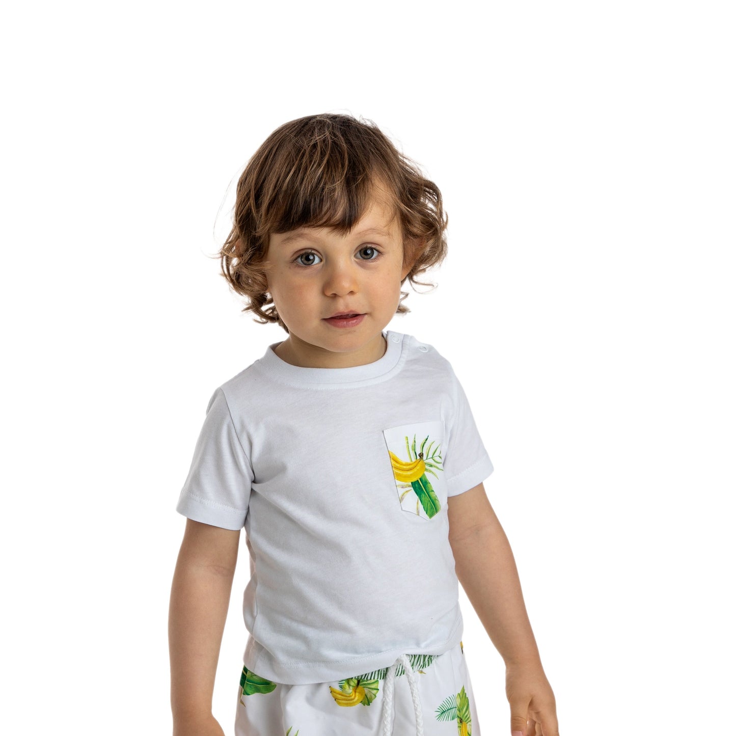 T-shirt con taschino Tropical