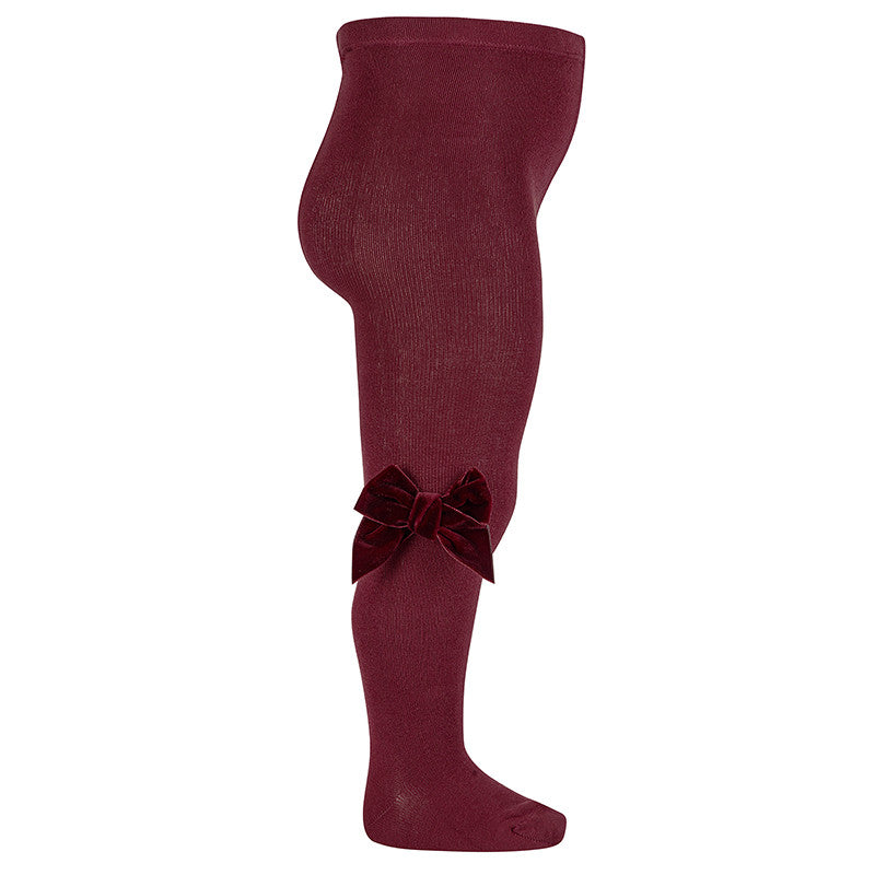 Collant Fiocco velluto bordeaux