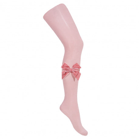 Collant Fiocco velluto rosa